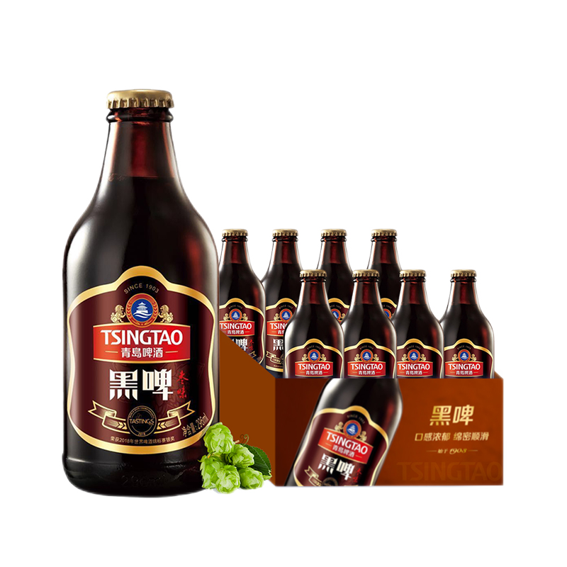 TSINGTAO 青岛啤酒 黑啤枣味 296ml*8瓶 38.31元（需用券）