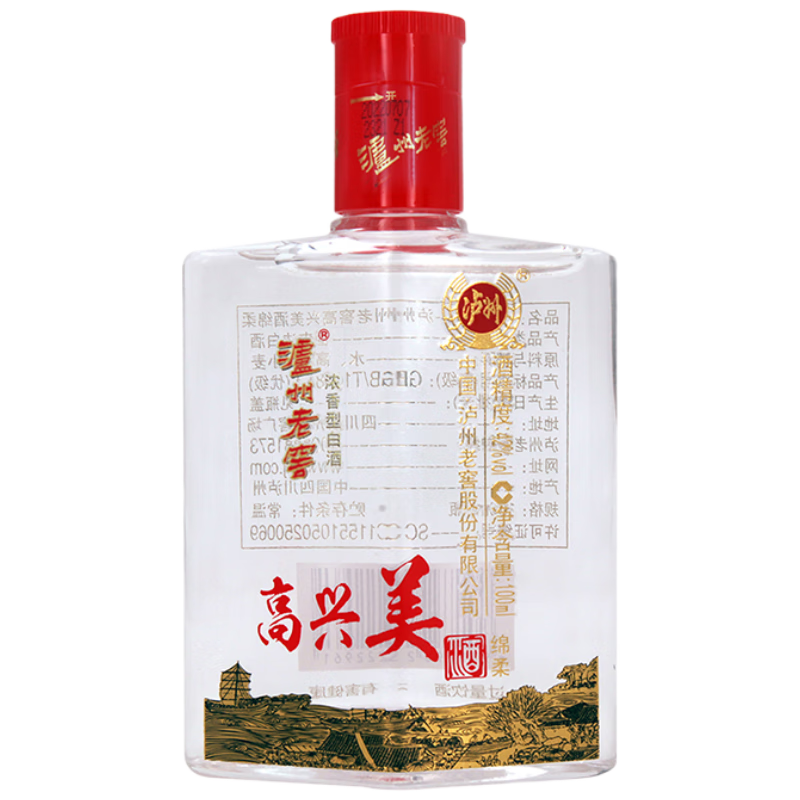 泸州老窖高兴美绵柔小酒 42度 浓香型白酒 纯粮食口粮酒 100ml 9.9元（京东试