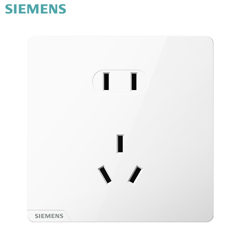 20点开始：SIEMENS 西门子 皓彩系列 5UB2618-3NC01 斜五孔插座 雅白 4.68元（需买26