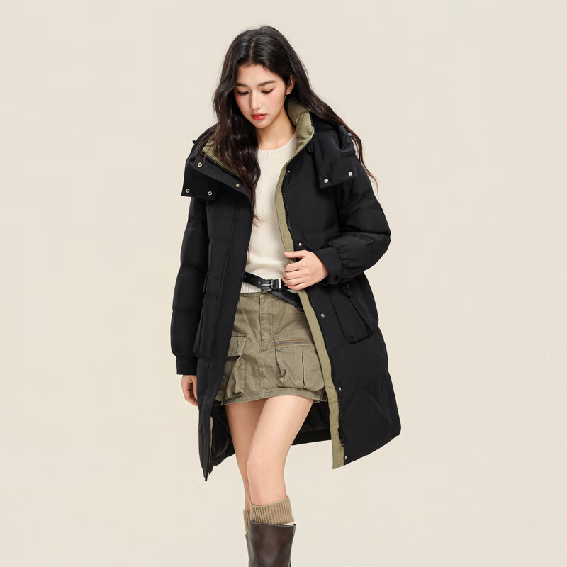 雪中飞 8056 加厚保暖 黑色 M/160/84A 女士羽绒服 149元（需用券）