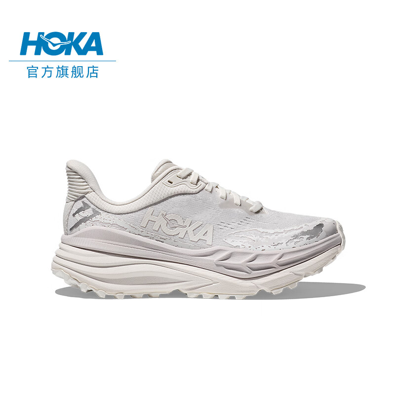 HOKA ONE ONE 男款秋季斯廷森7全地形越野跑鞋STINSON7缓震透气 白色 / 白色 1022.01