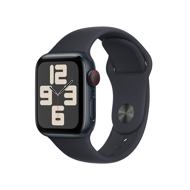 Apple 苹果 Watch SE 2023款 智能手表 GPS+蜂窝版 44mm 午夜色 橡胶表带 M/L 1586.01元