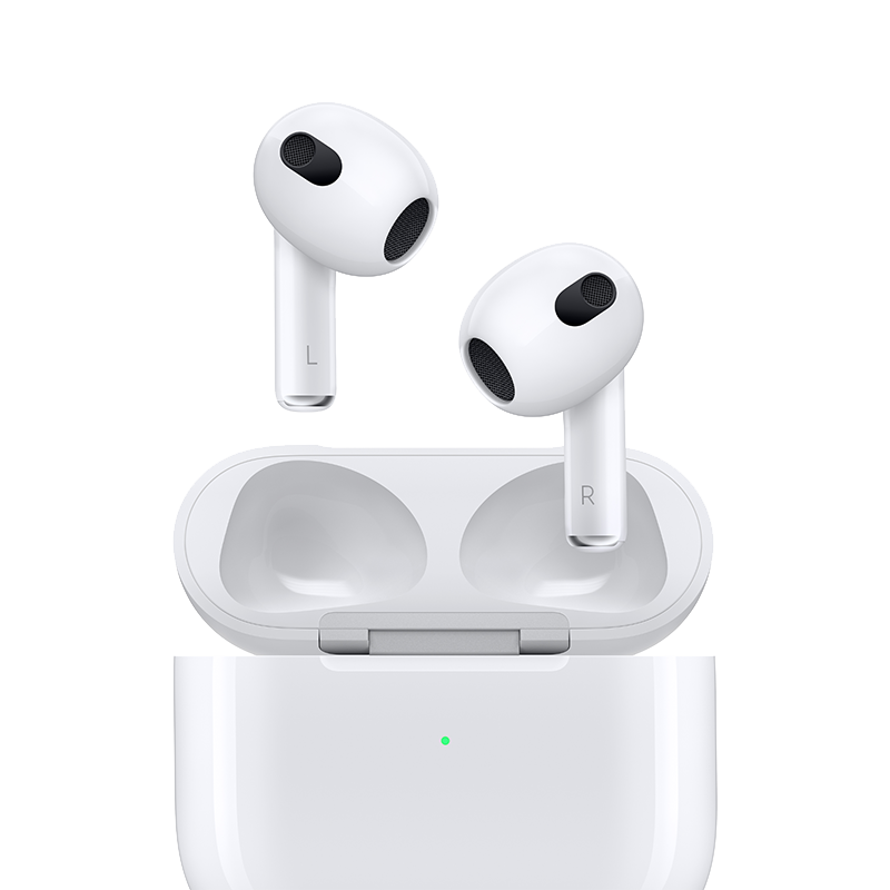 苹果 Apple AirPods 3 闪电充电盒版 半入耳式真无线蓝牙耳机 白色 715.61元