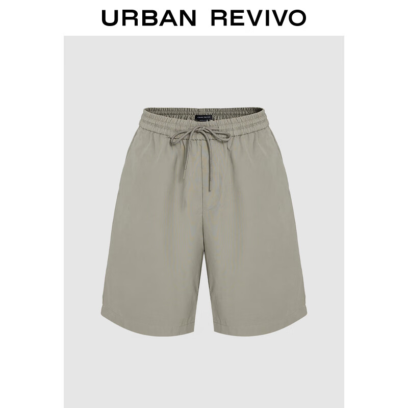 URBAN REVIVO UR2024夏季男装时尚可调节系绳贴袋宽松短裤UMF640086 冷灰 31 139元（