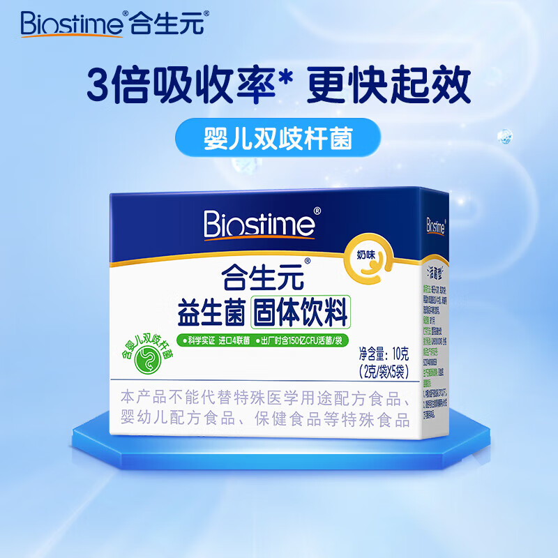 BIOSTIME 合生元 奶味 益生菌 5袋/1盒 17.55元
