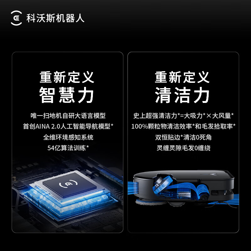 科沃斯 X5 PRO ULTRA AI扫地机器人扫拖一体DEX49 X5 PRO ULTRA AI-上下水版 2194.96元