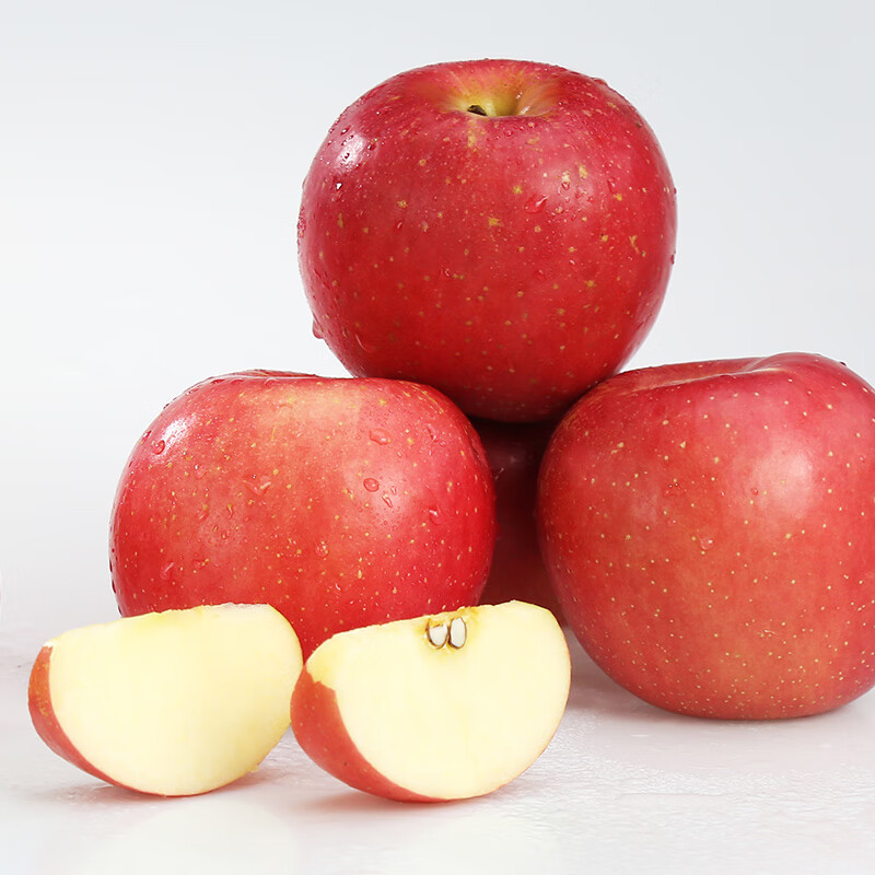 PLUS会员：佳农 山东烟台富士苹果 净重4.5斤(单果75mm+、8-12个) 19.6元