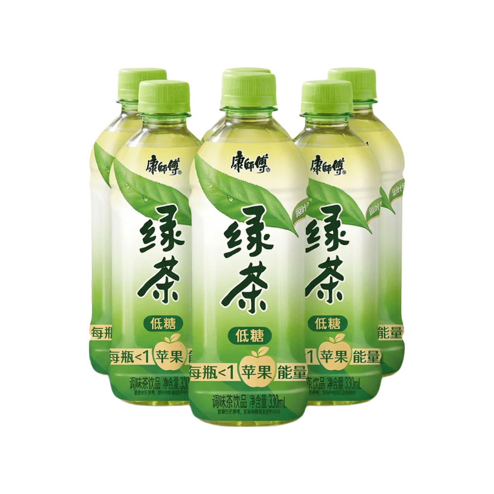 康师傅 低糖经典绿茶 330ml×6瓶 6.87元