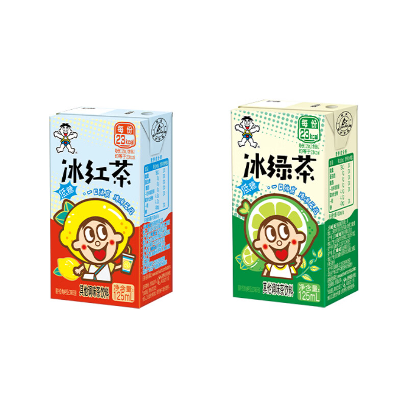 PLUS会员：旺旺 冰红茶+冰绿茶125ml*(8+8)盒 15.8元包邮（需领券）