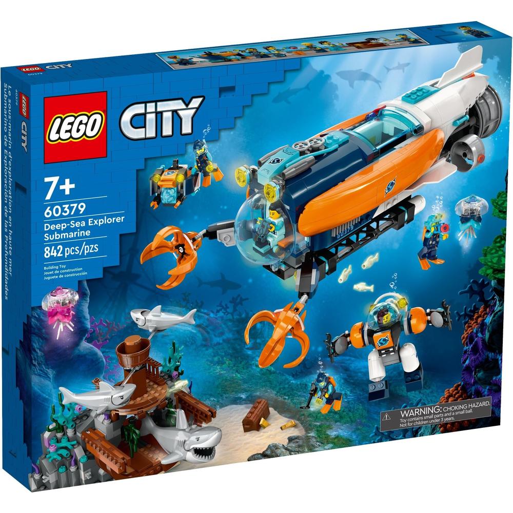 LEGO 乐高 City城市系列 60379 深海探险潜水艇 460.8元