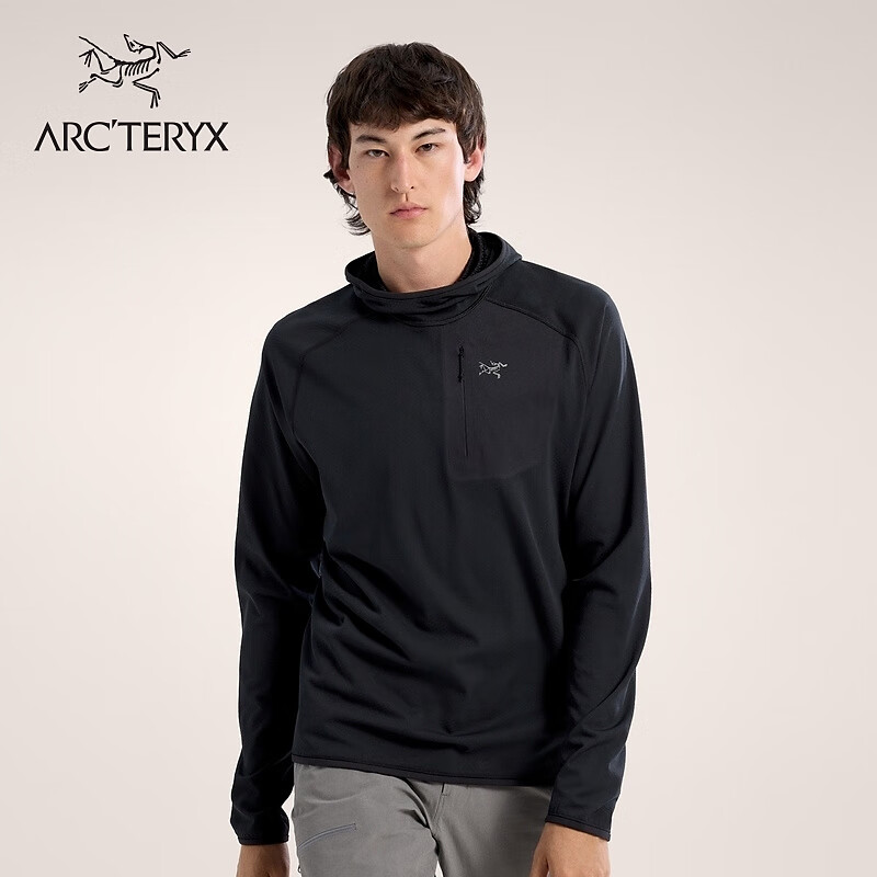 ARCTERYX 始祖鸟 DELTA PULLOVER HOODY 保暖男子抓绒衫 黑色 1800元包邮