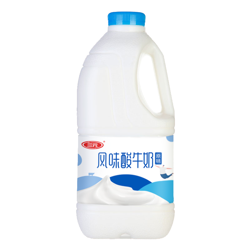31日20点、PLUS会员：三元 原味大桶风味酸牛奶 1.8kg*1桶 家庭装酸奶 69.9元（