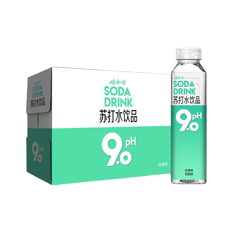 娃哈哈 苏打水饮料 PH9.0碱性 0卡0脂无汽饮品 柠檬味 500mL*15瓶 40.8元（需用券