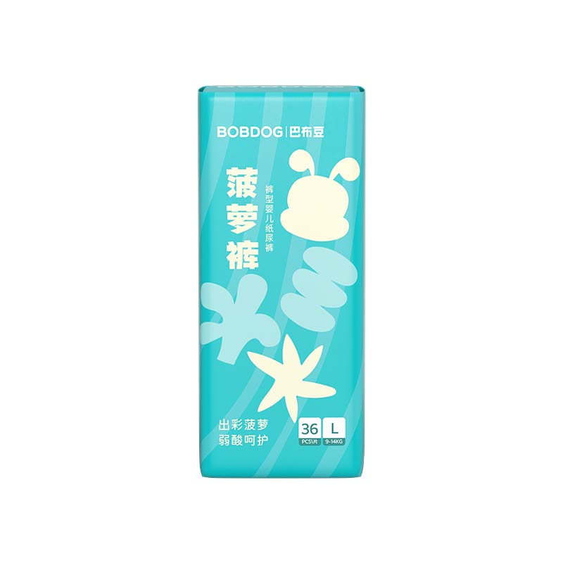 BoBDoG 巴布豆 菠萝系列 拉拉裤 L36片 50元