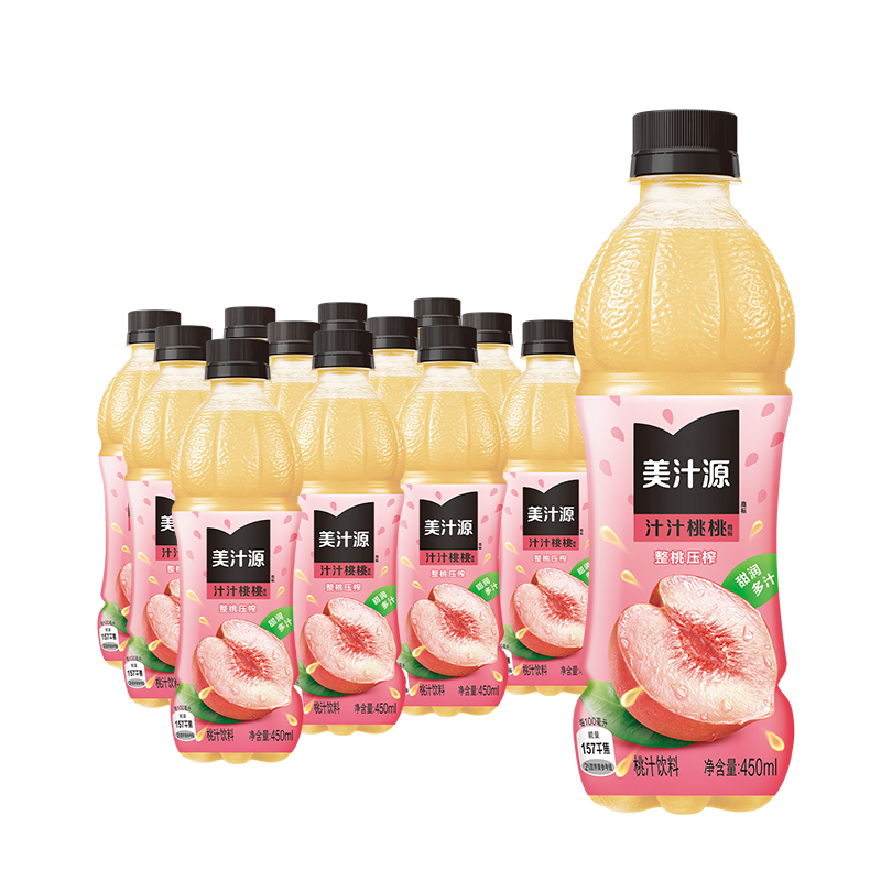 可口可乐（Coca-Cola）美汁源 Minute Maid 汁汁桃桃饮料 420/450ml*12瓶 62.82元（合31