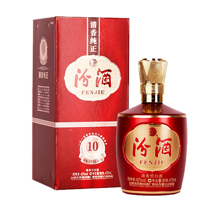 汾酒 1915巴拿马10 42%vol 清香型白酒 475ml 单瓶装 203.65元（需用券）