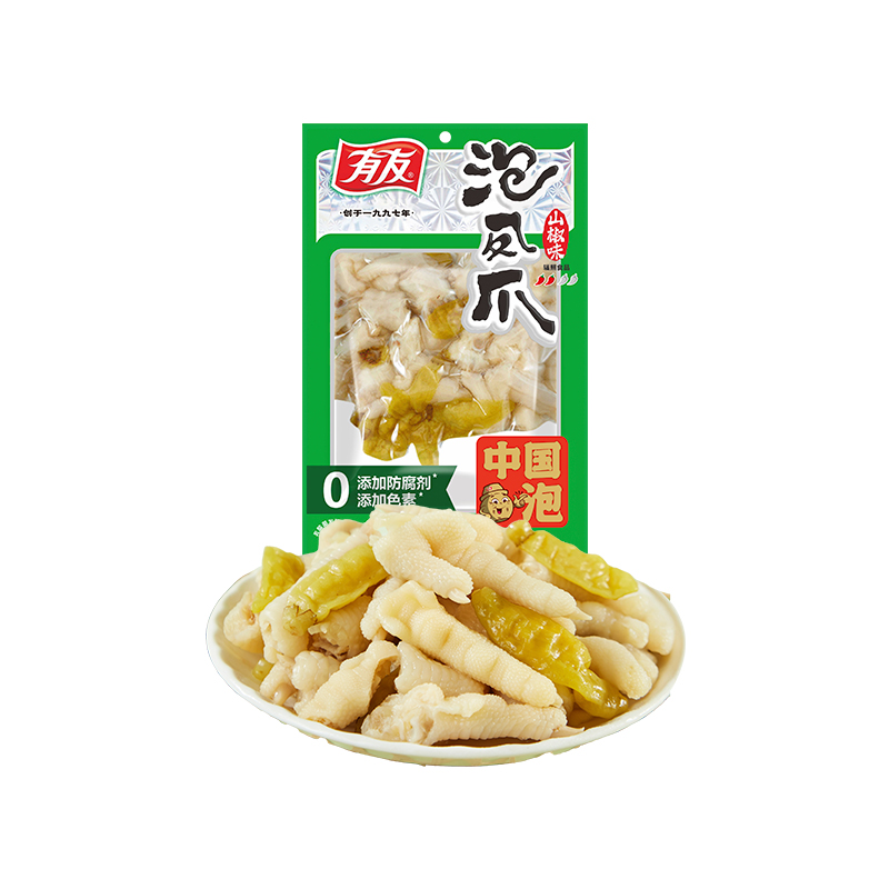 有友 泡椒凤爪休闲零任选6件 4.98元
