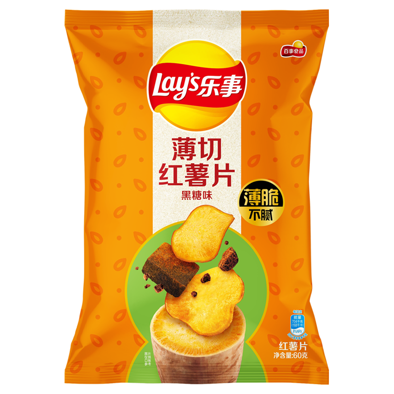 PLUS会员、需首购：（Lays）乐事 红薯片 黑糖味 60g 薄切 3.38元包邮