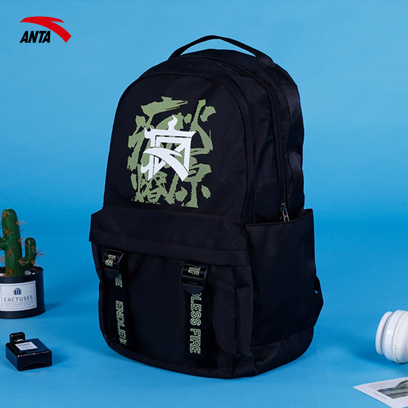 安踏 双肩背包男女2024新款夏季初中生大容量官方旗舰运动休闲书包