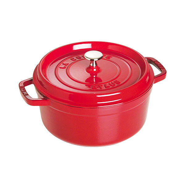 staub 珐宝 樱桃红铸铁锅 煲汤锅 22cm 1228元