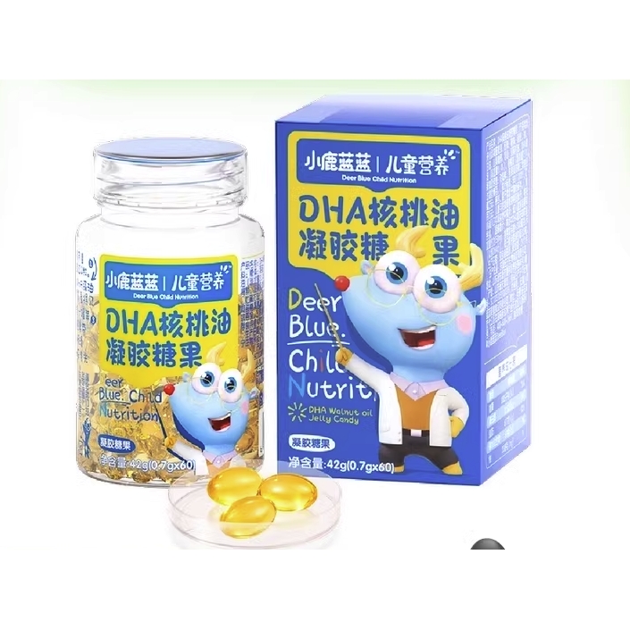 88VIP：小鹿蓝蓝 宝宝DHA核桃油凝胶糖果 42g*2瓶 26.41元（折合单罐13.21元）