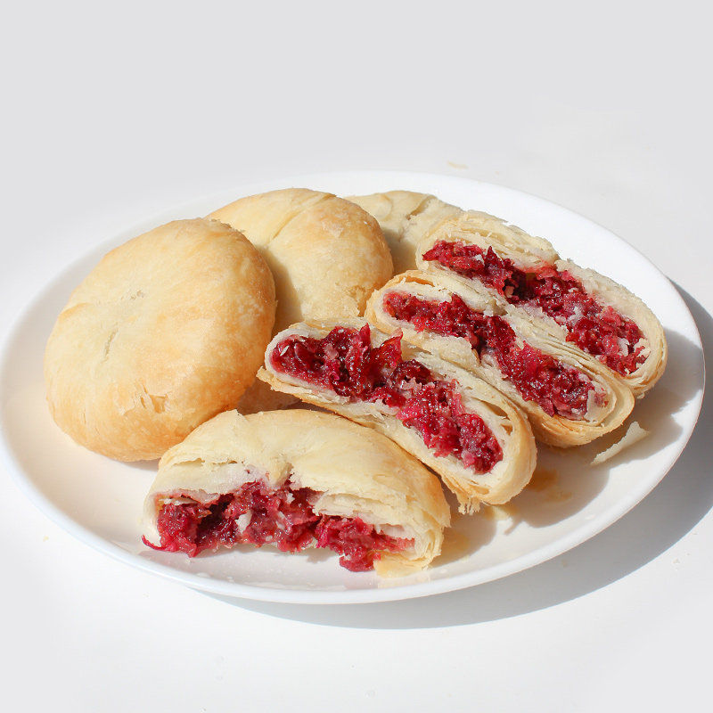 七彩云花 云南鲜花饼正宗玫瑰饼特产早餐零食面包糕点酥饼干伴手礼 24.2元