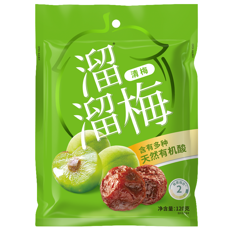 LIUM 溜溜梅 优选装120g青梅梅子儿童休闲零食小吃蜜饯果干 清梅120g 4.71元（