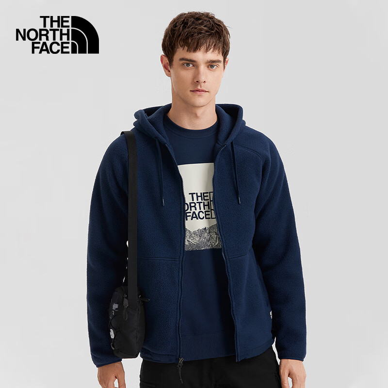 THE NORTH FACE 北面 羊羔绒外套抓绒衣男秋冬户外加厚保暖7QOV 8K2/藏青色 XL 618