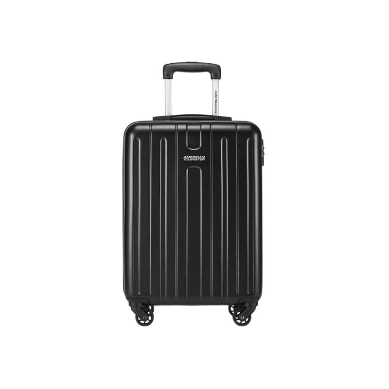 美旅 箱包时尚条纹行李箱旅游万向轮旅行箱大容量箱子TC3黑色24英寸 322.55元
