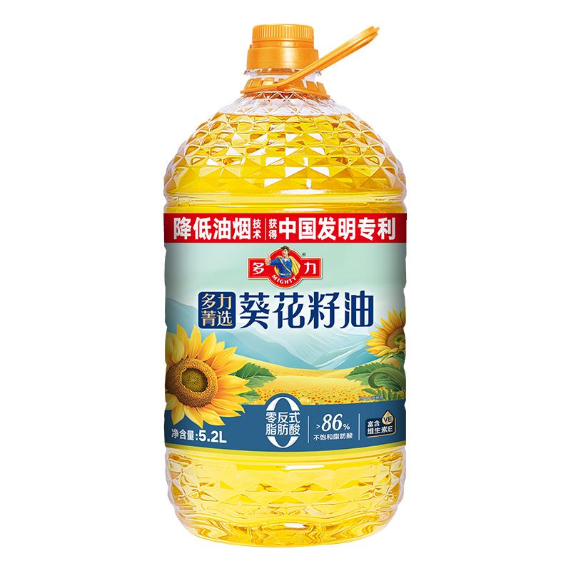 88VIP：多力 菁选葵花籽油5.2L食用油 62.38元