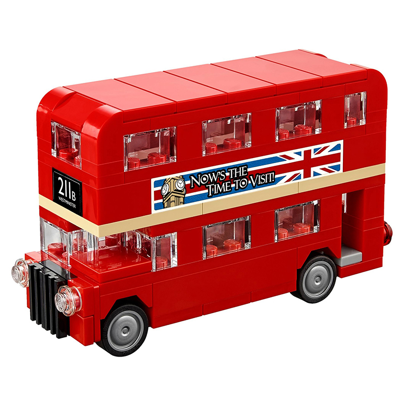 LEGO 乐高 40220创意伦敦巴士bus男孩女孩拼装积木玩具礼物 80.75元