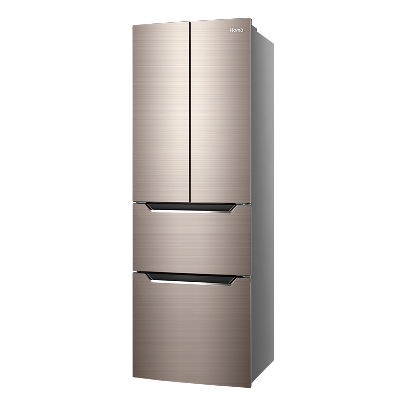 奥马（Homa）60cm以下超薄可嵌入252升变频风冷无霜 薄款法式多门家用电冰箱 