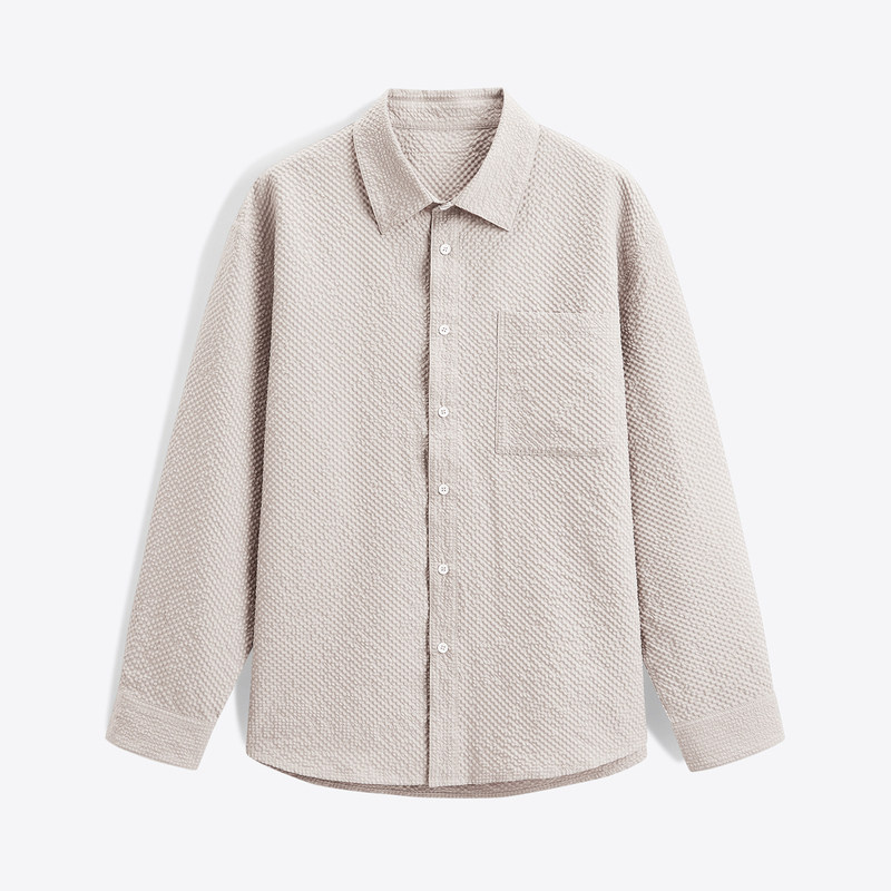 GXG 浅卡其通勤长袖衬衫GFX10300751 79元