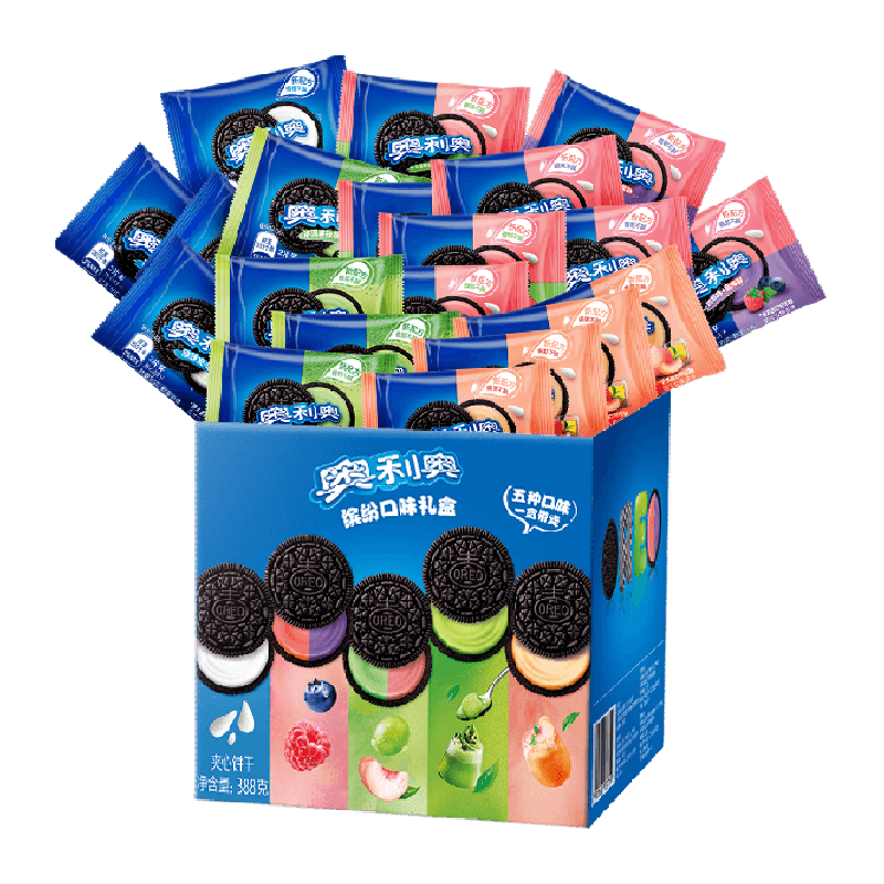 OREO 奥利奥 夹心饼干共20包 五口味混合装 388g 13.11元