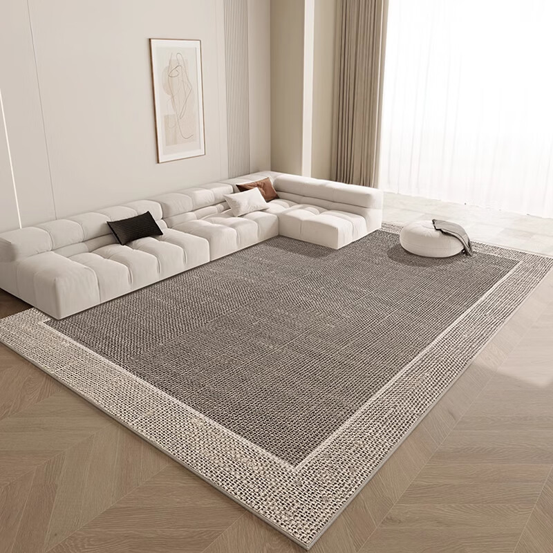 KAYE 新中式仿剑麻纹客厅地毯 SJR-仿剑麻纹-灰 120X160cm 24元