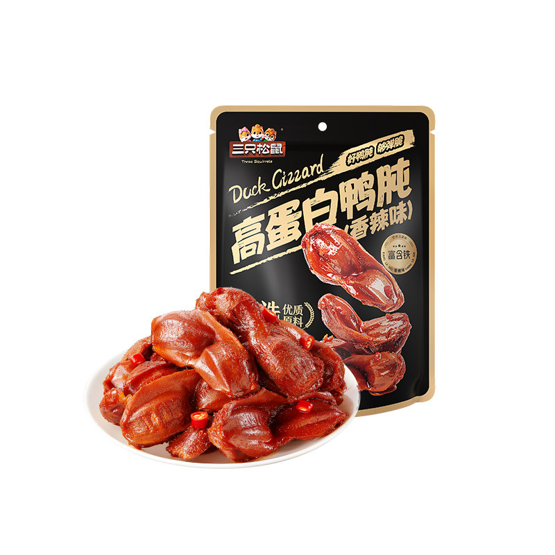 移动端：三只松鼠 香辣卤味 鸭肫 19.3元（淘金币可抵2.39元起）