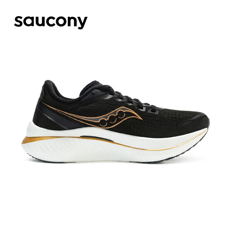 saucony 索康尼 啡速3男款缓震跑步鞋专业竞速马拉松路跑运动鞋子黑金 37.5 780