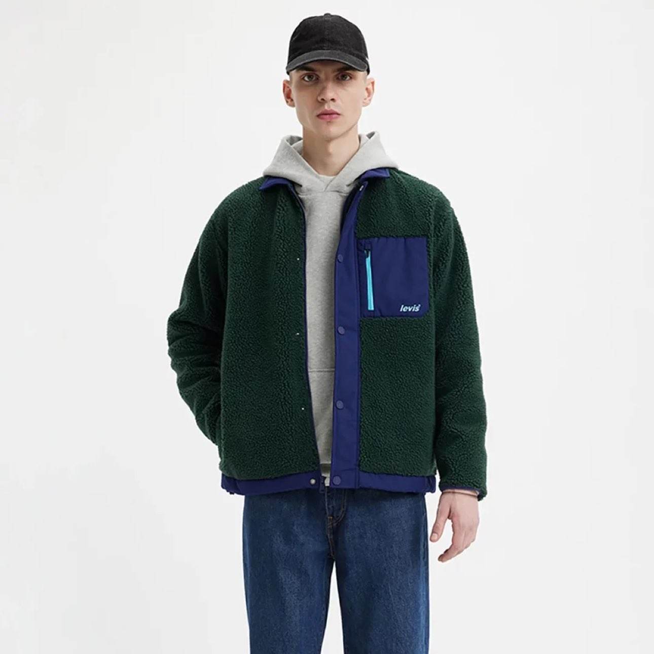 闭眼买: Levis 男士仿羊羔绒夹克外套 保暖款 专柜同款 265元