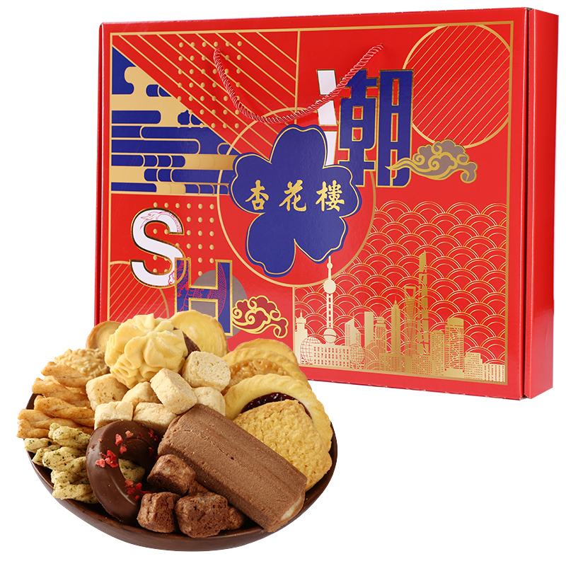 杏花楼 国潮糕点饼干礼盒装 610g 56.16元（需用券）