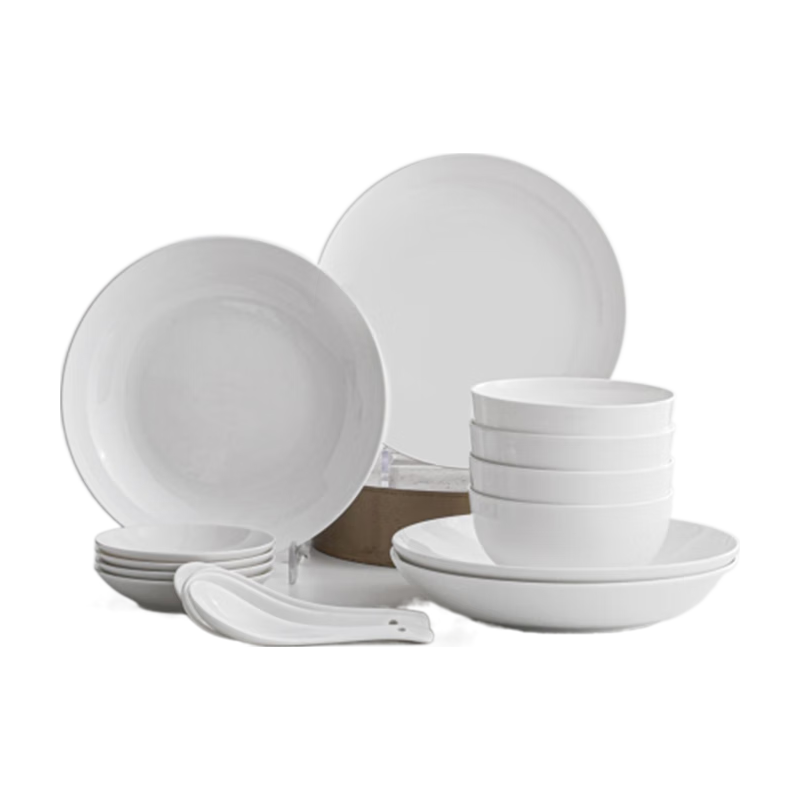 京东京造 JZGC-07 白月光 骨瓷餐具套装 16件套 白色 79.2元