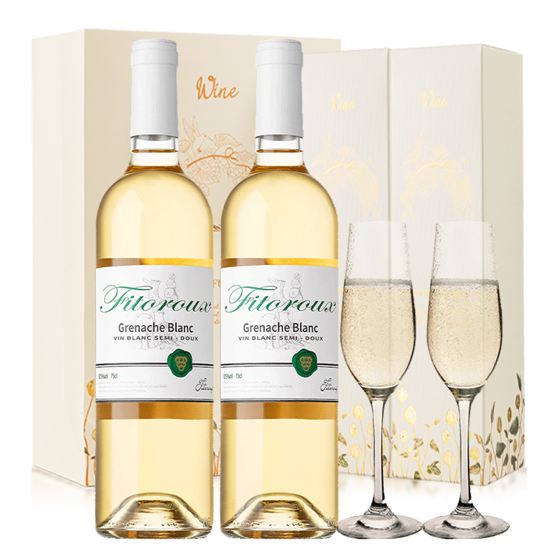 菲特瓦 FITOU 菲特瓦 歌海娜 半甜白葡萄酒 2022年 750ml*2瓶 礼盒装 126元