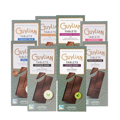 GuyLian 吉利莲 多口味巧克力排块100g*4件 39.2元包邮（需领券，合9.8元/件）