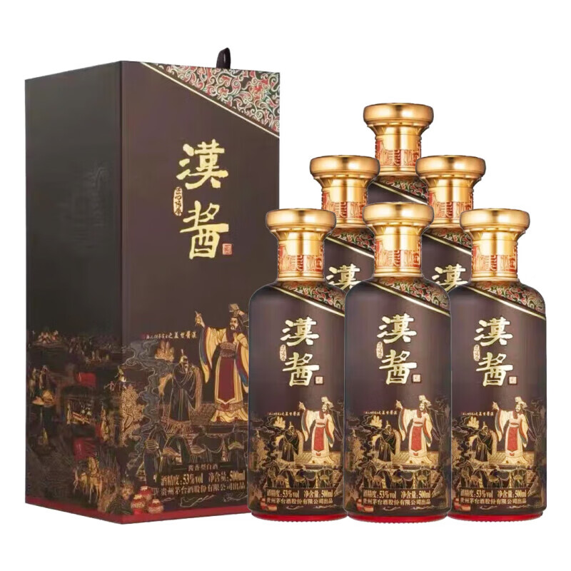 MOUTAI 茅台 汉酱匠心传承 酱香型白酒 53度 500mL 6瓶 1990.96元