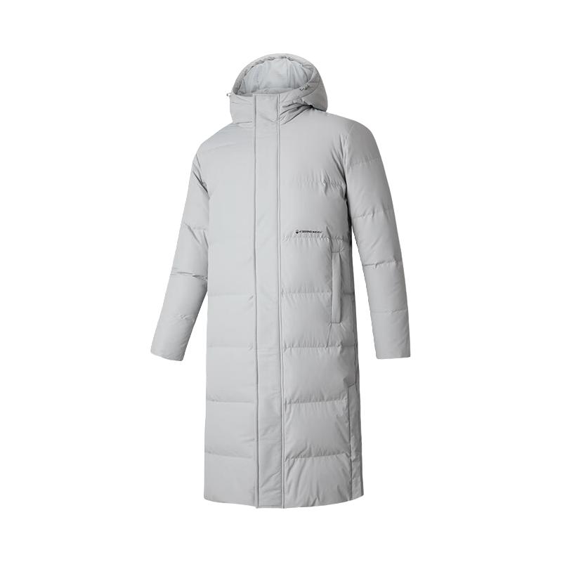 361° 羽绒服男女同款雨屏科技长羽绒服常规舒适运动外套 奶糖白 XS 419.99元