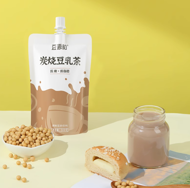 低脂健康!豆源和 炭烧豆乳 300ml*6袋 ¥7.9