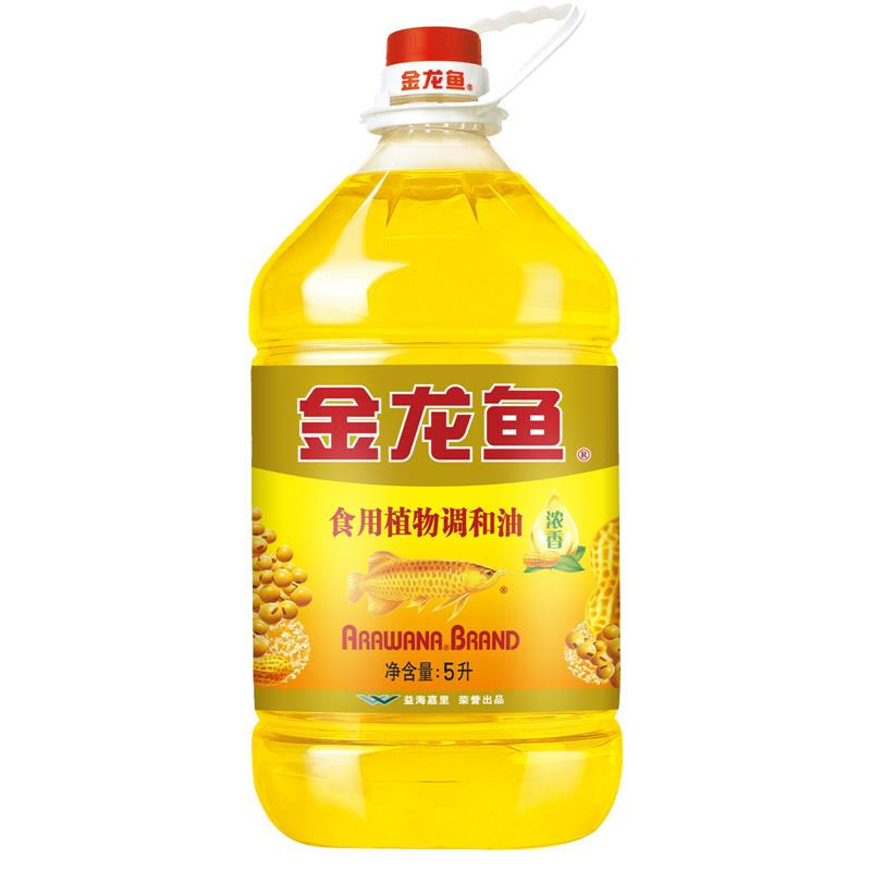 金龙鱼 花生浓香型 食用植物调和油 5l 58元