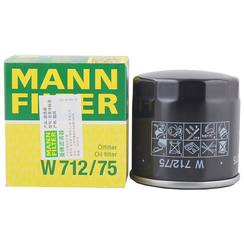 曼牌滤清器 MANNFILTER 曼牌滤清器 W712/75 机油滤清器 32元