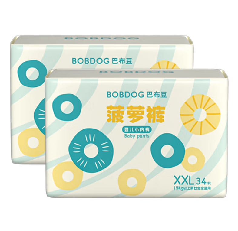 BoBDoG 巴布豆 新菠萝 拉拉裤 XXL68片 44元（需买2件，需用券）