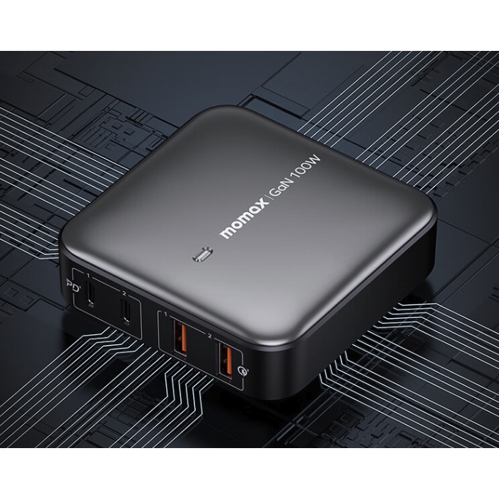 momax 摩米士 UM33 氮化镓充电器 双USB-A/双Type-C 100W 黑色 157.94元（需用券）