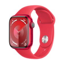 Plus会员：Apple/苹果 Watch Series 9 智能手表GPS款41毫米红色铝金属表壳 红色 2384